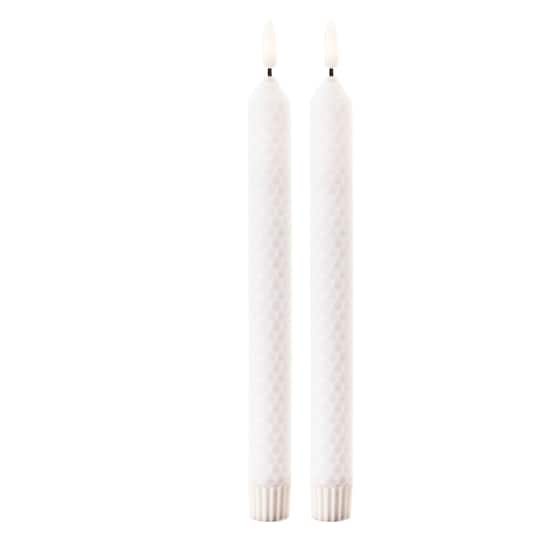 9.75" FIA WICK Textured Taper Candles, 2ct.